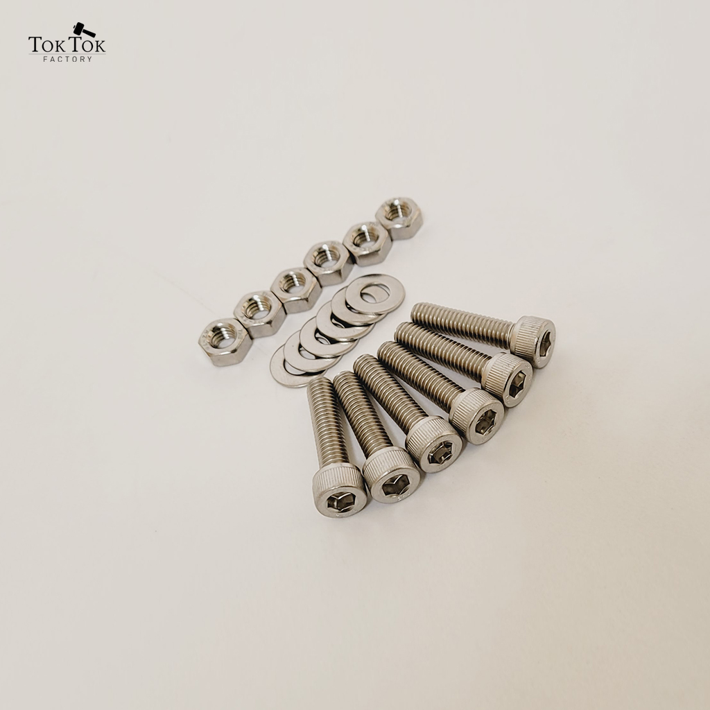 25mm 육각볼트 (고정브래킷V3 기둥 고정용 6개, 와샤 육각너트 포함)